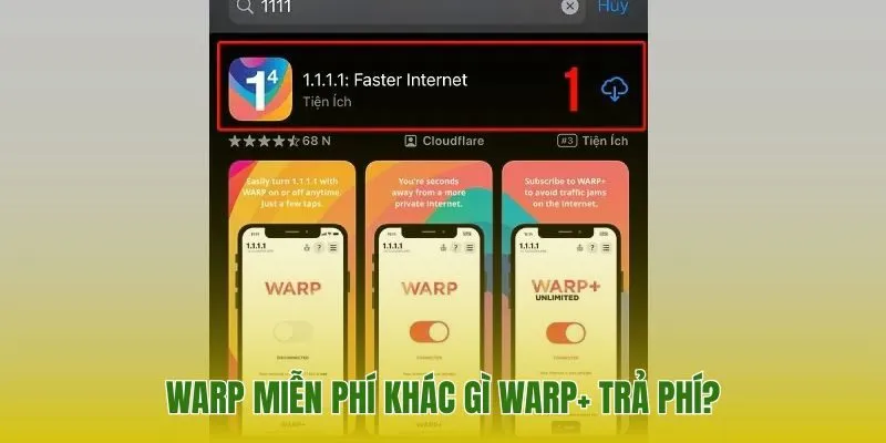 Tìm hiểu warp miễn phí khác gì so với trả phí